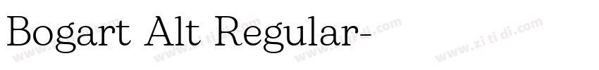 Bogart Alt Regular字体转换